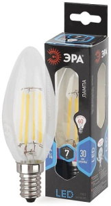 Лампа светодиодная F-LED Свеча B35-7W-840-E14 ЭРА
