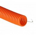 Труба гофрированная ПНД 16 мм с протяжкой тяжелая оранжевая DKC серии Octopus (100м)