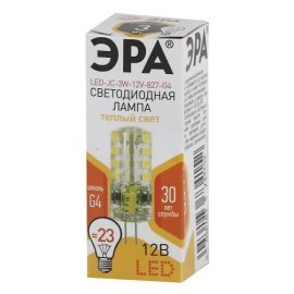 Лампа светодиодная LED JC-3W-12V-827-G4 ЭРА