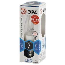 Лампа светодиодная LED Свеча B35-7W-840-E27-Clear ЭРА
