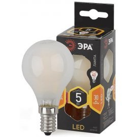 Лампа светодиодная F-LED Шар P45-5W-827-E14 frost ЭРА
