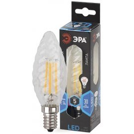 Лампа светодиодная F-LED Свеча витая BTW-5W-840-E14 ЭРА