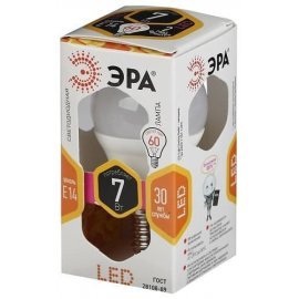 Лампа светодиодная LED Шар P45-7W-827-E14 ЭРА