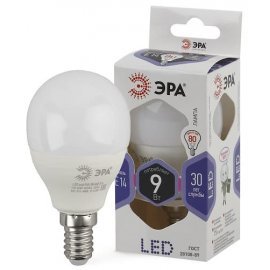 Лампа светодиодная LED Шар P45-9W-860-E14 ЭРА