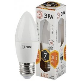 Лампа светодиодная LED Свеча B35-7W-827-E27 ЭРА