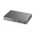 GS1300-18HP-EU0101F Коммутатор PoE+ для IP-видеокамер rack 19", 17xGE (16xPoE+), 1xSFP, бюджет PoE 170 Вт GS1300-18HP-EU0101F ZYXEL
