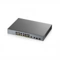 GS1350-18HP-EU0101F L2 коммутатор PoE+ для IP-видеокамер rack 19", 16xGE PoE+, 2xCombo (SFP/RJ-45) GS1350-18HP-EU0101F ZYXEL