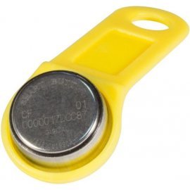 Ключ SB 1990 A TouchMemory (желтый) Ключ электронный Touch Memory с держателем