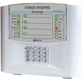 Юпитер-1433 (4 IP/GPRS), пластик, встроенная клавиатура Прибор приемно-контрольный охранно-пожарный Элеста