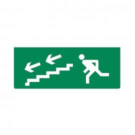 ОПОП 1-8 "бегущий человек + лестница вниз влево ", фон зеленый Оповещатель охранно-пожарный свето-звуковой Рубеж