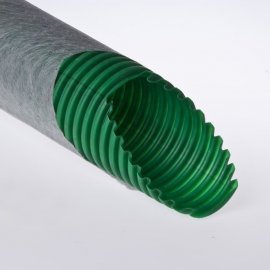 Труба дренажная одностенная ПНД 200/180мм с фильтром из геотекстиля Рувинил