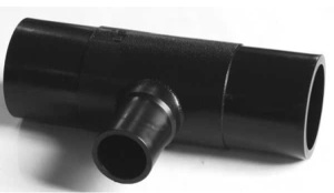 Тройник неравнопроходной с перфорированными защёлками для двухстенных и дренажных труб 160/110/160мм Рувинил