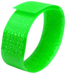 Кабельные стяжки Велькро универсальные КСВ-У 20х200 (зел) (20шт.) КВТ