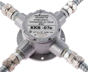 ККВ-07е-К (компл.07), КВМ15+КВМ15+КВМ15+КВМ15 Коробка коммутационная взрывозащищенная Эридан