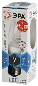 Лампа светодиодная LED Свеча B35-7W-840-E27-Clear ЭРА