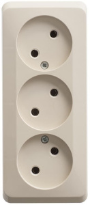 PA16-010K Розетка Кремовая Schneider Electric Этюд 3-я со шторками без заземления