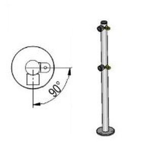 Стойка ограждения с 2-мя полупетлями Г-образная Praktika OXGARD