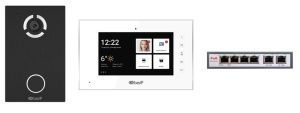 KIT(A5)AV03B-AQ07W (AV-03D BLACK+AQ-07L WHITE) Комплект видеодомофона KIT(A5)AV03B-AQ07W (AV-03D BLACK+AQ-07L WHITE) BAS-IP