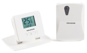 Термостат комнатный Teplocom TS-2AA/3A-RF, беспроводной, реле 250В, 3А Бастион