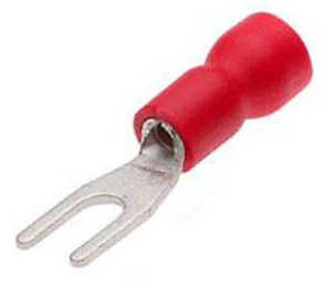 Наконечники вилочные изолированные с ПВХ манжетой НВИ 1.5–4 (кр) (100 шт) КВТ