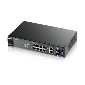 GS2210-8-EU0101F L2 коммутатор rack 19", 8xGE, 2xCombo (SFP/RJ-45), бесшумный GS2210-8-EU0101F ZYXEL