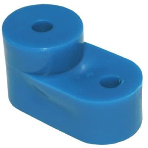 Угловой изолятор для О шины синий