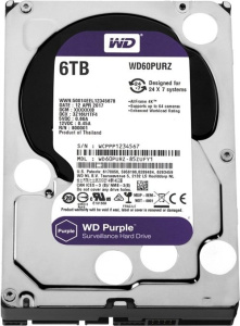 WD60PURZ Жесткий диск для видеонаблюдения  HDD 6000 GB (6 TB) SATA-III Purple. Western Digital