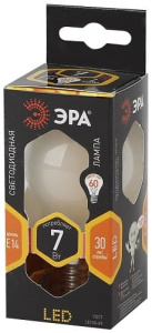 Лампа светодиодная F-LED Шар P45-7W-827-E14 frost ЭРА