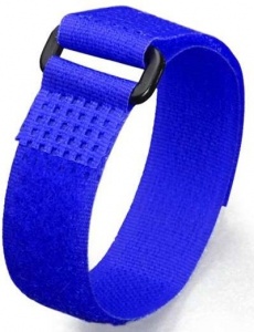 Кабельные стяжки Велькро с пластиковой пряжкой КСВ-П 25х300 (син) (10шт.) КВТ