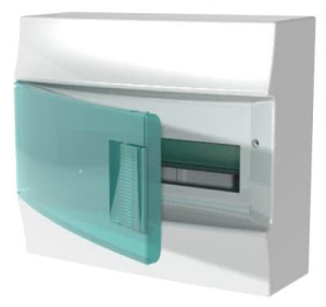 Бокс настенный ABB Mistral41 12М зеленая дверь без клеммного блока