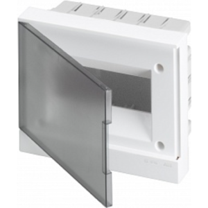 Бокс в нишу ABB Basic E 8М серая прозрачная дверь (c клеммами) BEF402208