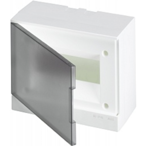 Бокс настенный ABB Basic E 8М серая прозрачная дверь (с клеммами) BEW402208
