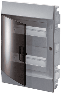 Бокс в нишу ABB Mistral41 36М (2x18) прозрачная дверь c клеммным блоком