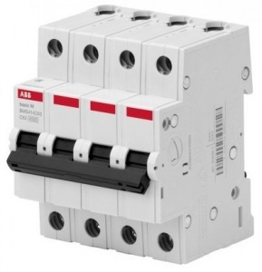 Автоматический выключатель ABB Basic M 4P 40A C 4.5кА BMS414C40