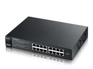 ES1100-16P Коммутатор неуправляемый 16-портовый ZyXEL