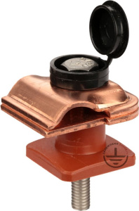 GALMAR Зажим на фасад для токоотвода с возвышением (высота 15 мм; медь)