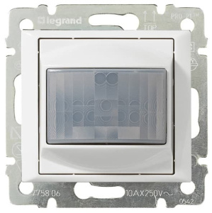 774269 Датчик движения Legrand Valena Белый ИК трехпроводный с нейтралью 1000Вт угол 120°