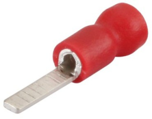 Наконечники штифтовые плоские изолированные с ПВХ манжетой НШПИ 1.5-10 (кр) (100 шт) КВТ