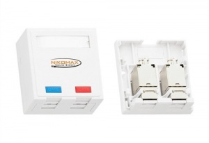 NMC-WO2SE2-FT-ST-WT Настенная розетка NIKOMAX