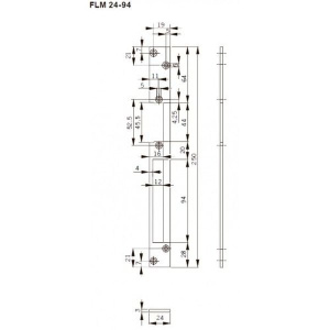 FLH24-94 Запорная планка длинная Dorma