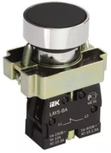Кнопка управления LAY5-BA21 без подсветки черная 1з IEK
