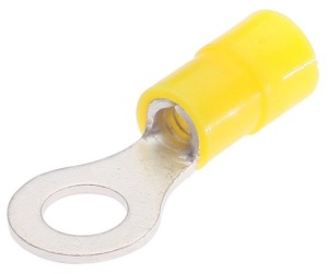 Наконечники кольцевые изолированные с ПВХ манжетой НКИ 6.0-10 (жел) (100 шт) КВТ