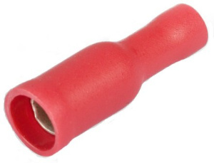 Разъемы штекерные изолированные «мама» в ПВХ корпусе РШИ-М 1.5-4 (кр) (100 шт) КВТ