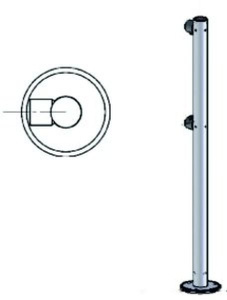 Стойка ограждения с муфтами односторонняя Praktika OXGARD