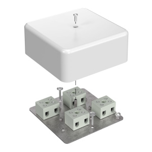 Коробка огнестойкая для кабель-канала 40-0470-FR2.5-8 Е15-Е120 RAL9003 103х103х45 (22 шт/кор) Промрукав 