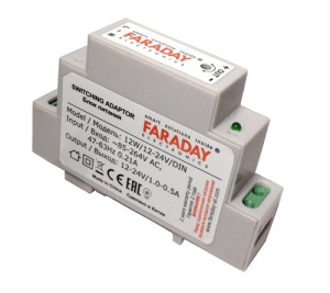 12W/12-24V/DIN Блок питания FARADAY