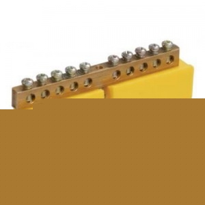 Шина PE земля на DIN-изолятор ШНИ-6х9-22-Д-Ж IEK