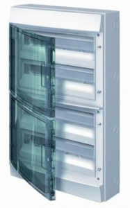 Влагозащищенный настенный бокс ABB Mistral65 72М прозрачная дверь без клеммного блока