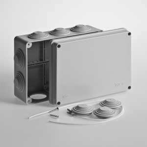 67055 Тусо Коробка распаячная для открытой проводки IP55 Рувинил 200х140х75мм