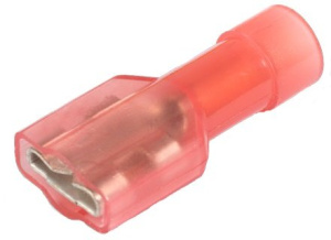 Разъемы плоские «мама» в нейлоновом корпусе РПИ-М(н) 1.5-(6.3) (кр) (100 шт) КВТ